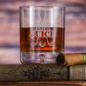 Flyingorbit Birdie Juice Crystal Rocks Glass – Perfect Gift for Golf Lovers