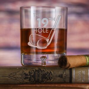 Flyingorbit Golf Lover Crystal Bourbon Whiskey Rocks Glass