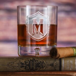 Flyingorbit Monogrammed Initial Whiskey & Scotch Glasses