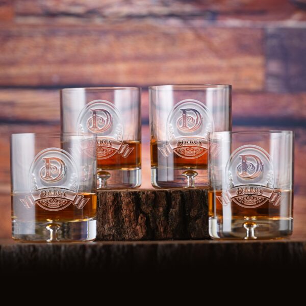 Flyingorbit Crystal Whiskey Glasses Set of 4 – Elegant Barware