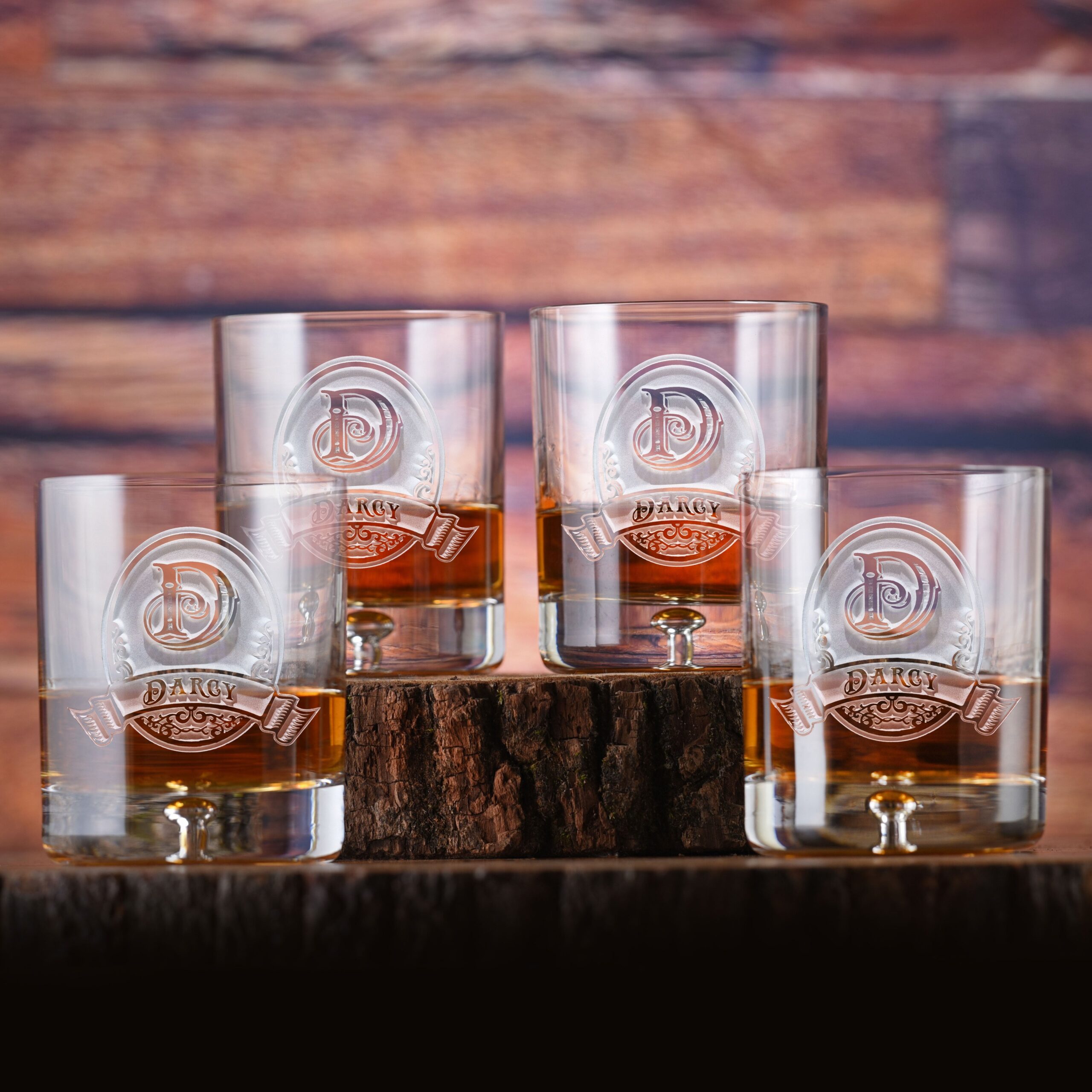 Flyingorbit Crystal Whiskey Glasses Set of 4 – Elegant Barware