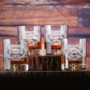 Flyingorbit Engraved "Your Poison" Crystal Whiskey Glass Set – Arsenic & Cyanide Theme